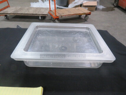1/2 Size 2.5 Inch Deep Food Storage Container With Lid. 2XBID
