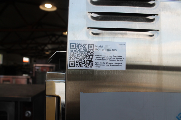 BRAND NEW! CresCor RO151RUA3502083 Quiktherm 350 Stainless Steel Commercial 2 Half Size Door Cook and Hold Cabinet on Commercial Casters. 208 Volts, 3 Phase.  - Image 5 of 7