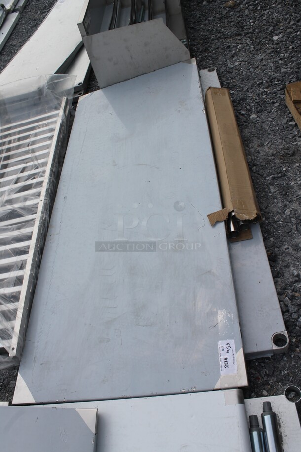 BRAND NEW SCRATCH AND DENT! Regency Spec Line Commercial Stainless Steel Disassembled Work Table With Undershelf And Legs - Image 2 of 6