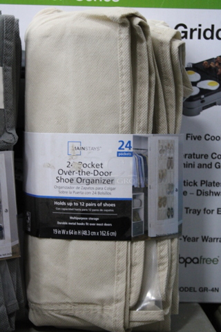Mainstays 24 Pocket Over The Door Shoe Organizer 