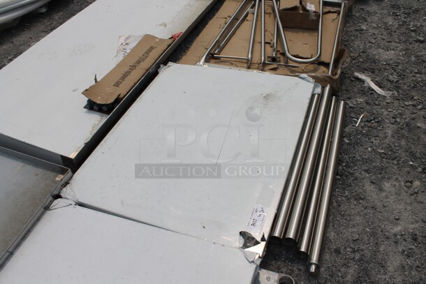 BRAND NEW SCRATCH AND DENT! Regency 600TS3036S Commercial Stainless Steel Disassembled Work Table With Undershelf And Legs. - Image 3 of 5