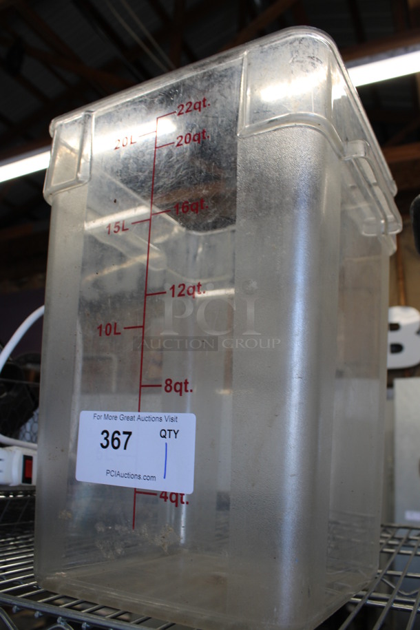 Clear Poly 22 Quart Container. 11x11x16 - Image 3 of 3