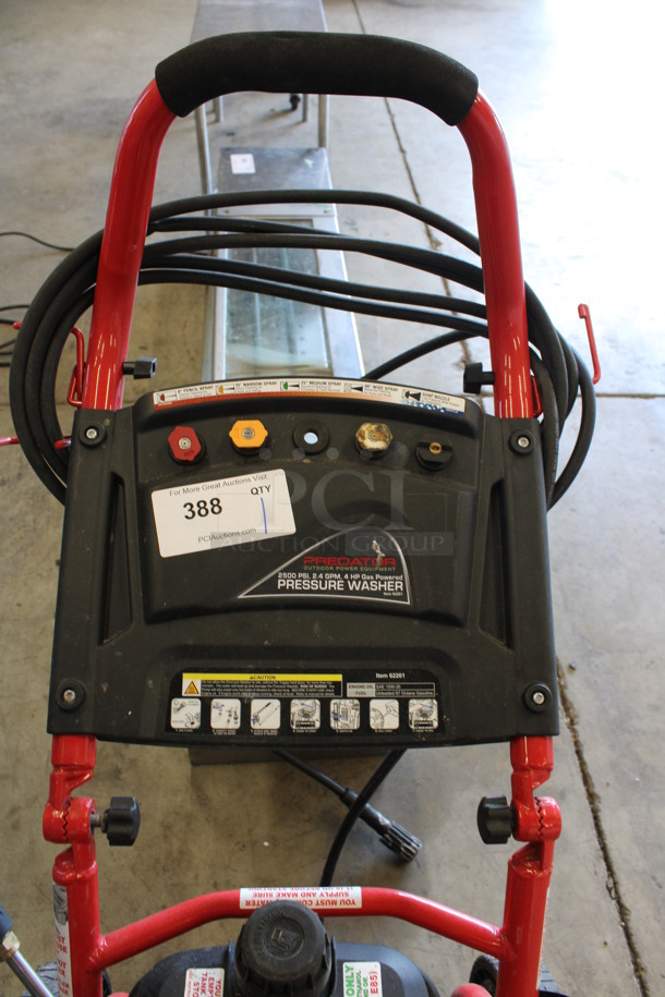 Predator 2500 PSI 2.4 GPM 4 HP Gas Powered Pressure Washer. 20x36x38 - Image 3 of 4