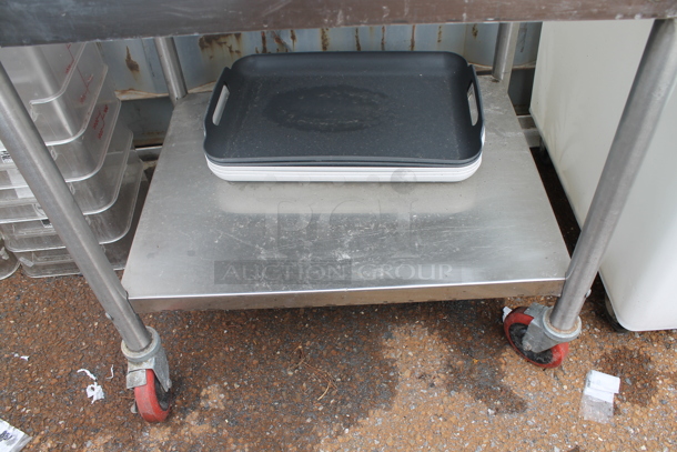 Stainless Steel Commercial Table w/ Under Shelf on Commercial Casters. - Image 2 of 3