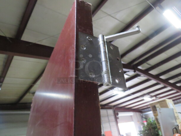 One Wooden Door With Hardware, 3 Hinges, Door Handle, And Door Closer. 35.5X83 - Image 3 of 4