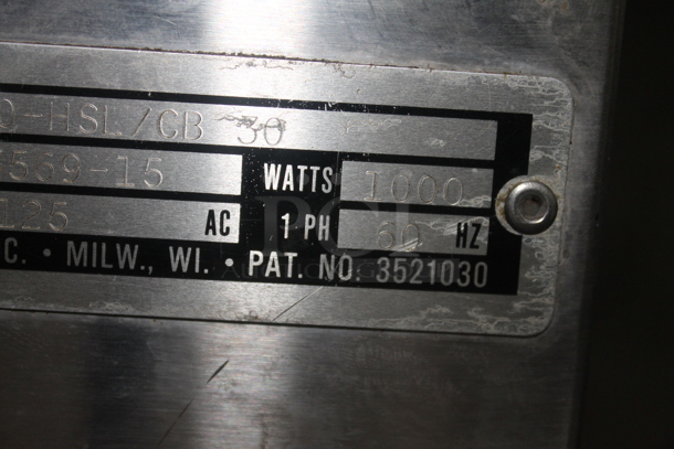 Alto Shaam 100-HSL/CD 30 Stainless Steel Commercial Countertop Heated Display Merchandiser. 125 Volts, 1 Phase. Tested and Working! - Image 6 of 6