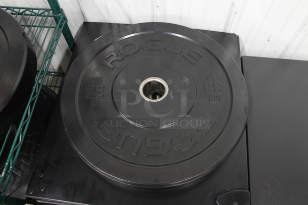 ALL ONE MONEY! Lot of 21 Various Rogue Bumper Plates; Eight 25 Pound, Nine 10 Pound and Four Five Pound.  - Image 6 of 8