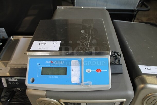BRAND NEW SCRATCH AND DENT! AvaWeigh 334PC10OS Stainless Steel Countertop Food Portioning Scale. Tested and Working!