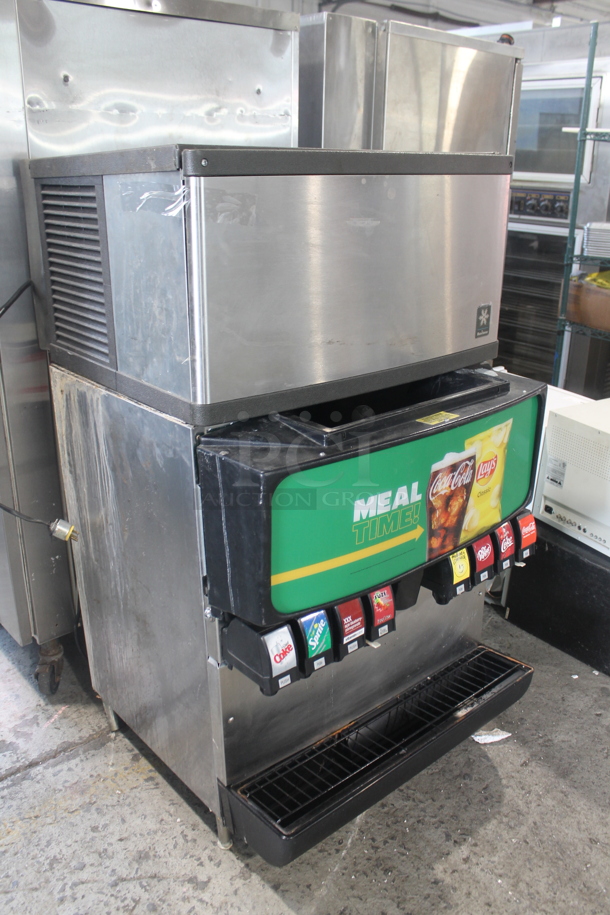 Manitowoc QY0284A Stainless Steel Commercial Ice Machine Head on SerVend MD200 Stainless Steel Commercial 8 Flavor Carbonated Beverage Machine. 115 Volts, 1 Phase - Image 2 of 8