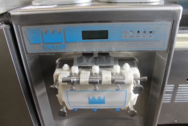 Taylor 337-27 Commercial Stainless Steel Countertop Air Cooled 2 Flavor w/ Twist Soft Serve Ice Cream Machine. 208-230 Volts, 1 Phase. - Image 4 of 7