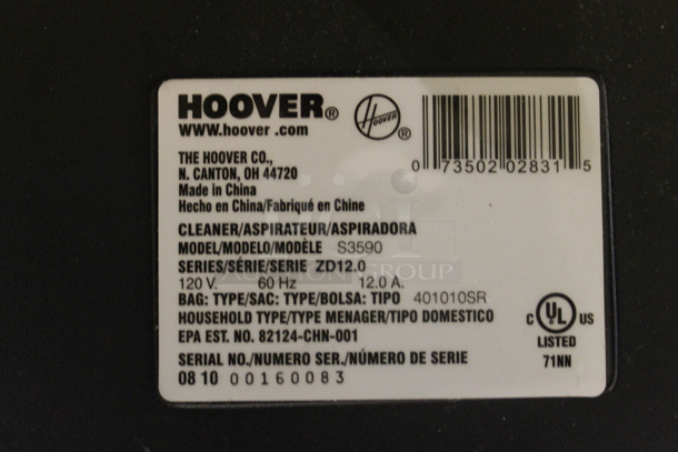 Hoover Duros S3590 Canister Vacuum Cleaner
 - Image 4 of 4