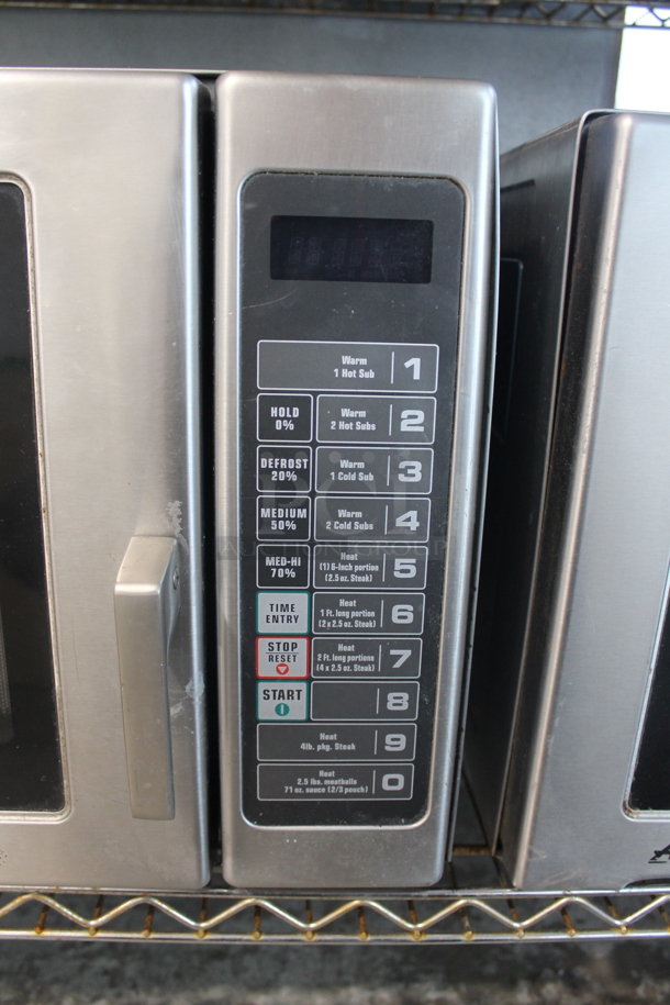 Amana RFS12SW2B Stainless Steel Commercial Countertop Microwave. 120 Volts, 1 Phase.  - Image 2 of 6