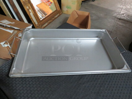 One NEW Vollrath Full Size 2.5 Inch Deep Hotel Pan With Handles. 