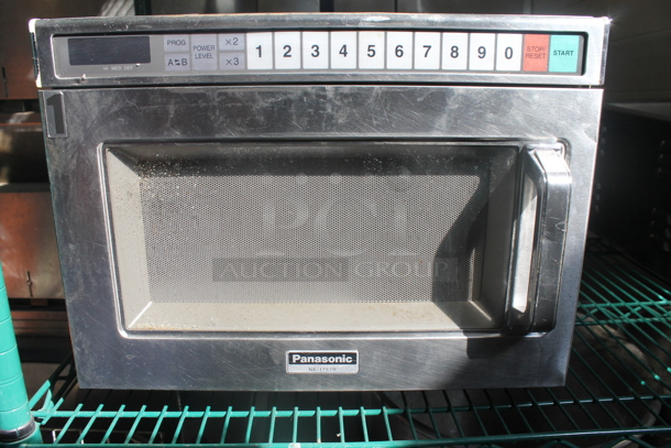 Panasonic NE-1757R Commercial Stainless Steel Electric Countertop Microwave Oven. 250 Volt 1 Phase - Image 1 of 6