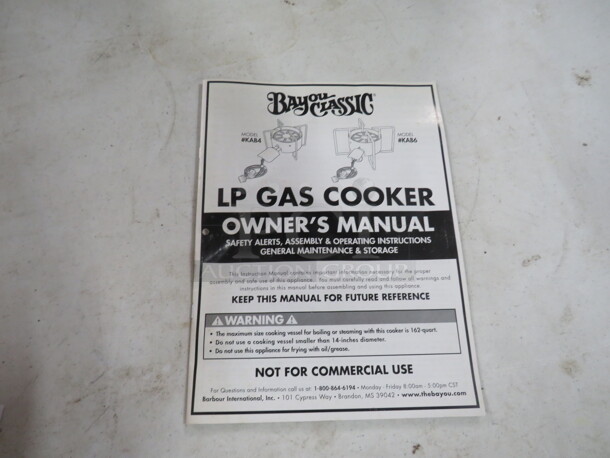 One Bayou Classic 16 Inch Banjo Propane Cooker. Model# KAB4.  - Image 3 of 3