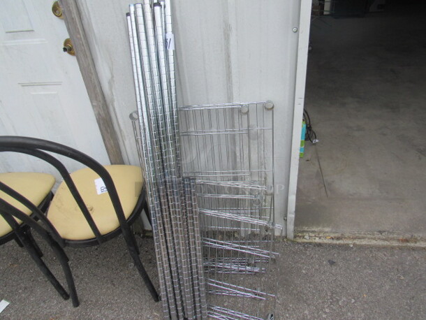 One Lot Of Metro Shelves And Posts. 5-18X17
2-18X30
8 Assorted Poles.