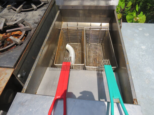 One Pitco Natural Gas Deep Fryer With 2 Baskets. #SG-14. 16X34X46 - Image 2 of 3