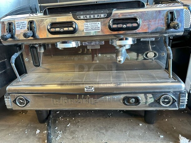 2017 La Spaziale EK2 Stainless Steel Commercial Countertop 2 Group Espresso Machine w/ Portafilter and 2 Steam Wands. 230 Volts, 1 Phase.  - Image 4 of 5