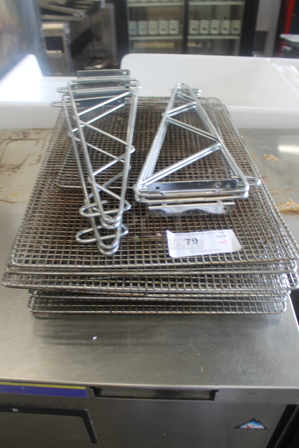ALL ONE MONEY! Lot of Metal Brackets and Cooling Racks. - Image 1 of 3