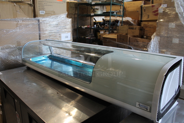 BRAND NEW SCRATCH AND DENT! Avantco 360RSD60HC Stainless Steel Commercial Countertop Sushi Display Case Merchandiser. 115 Volts, 1 Phase. Tested and Powers On But Does Not Get Cold - Image 1 of 5