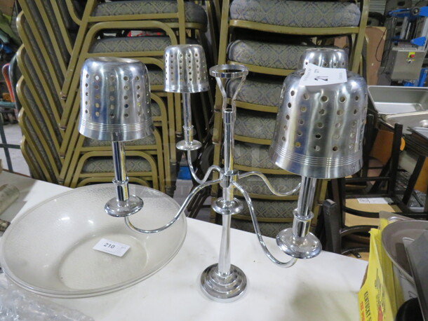 One Awesome Stainless Steel Candle Holder/Center Piece. - Image 1 of 1