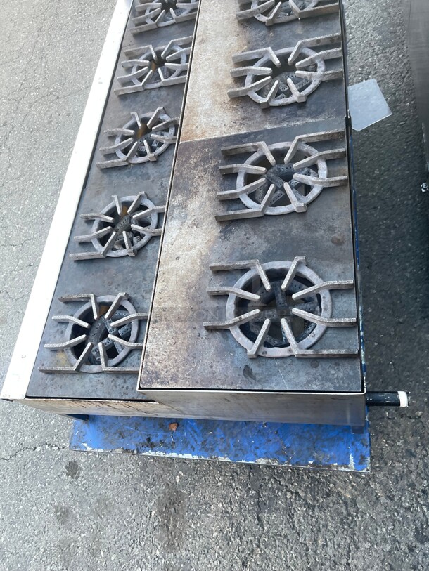 Fully Refurbished! Jade Range Supreme  10 Step Up  Burner 56 inch  Heavy Duty Natural Gas Hot Plate NSF Tested and Working!  - Image 4 of 5