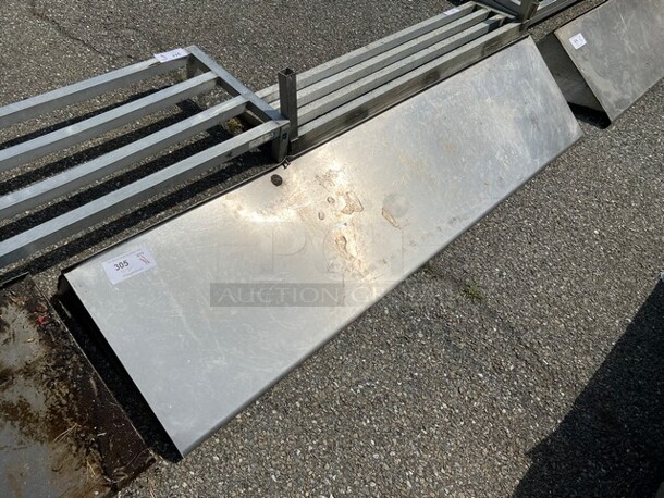 Stainless Steel Shelf w/ Wall Mount Brackets. 72x18x14 - Image 2 of 3