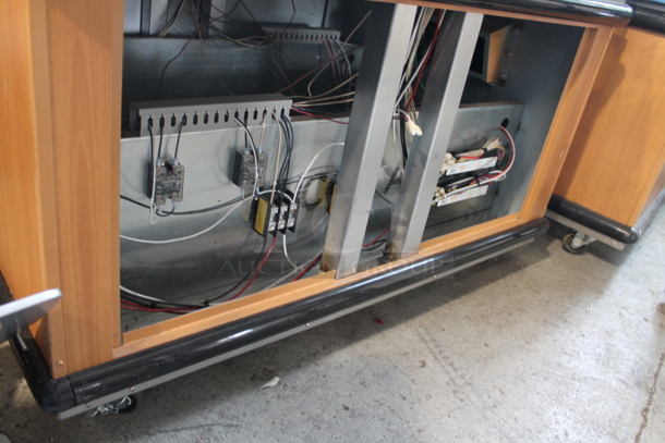 Metal Commercial Floor Style Electric Powered Heated 2 Tier Merchandiser on Commercial Casters. - Image 4 of 7