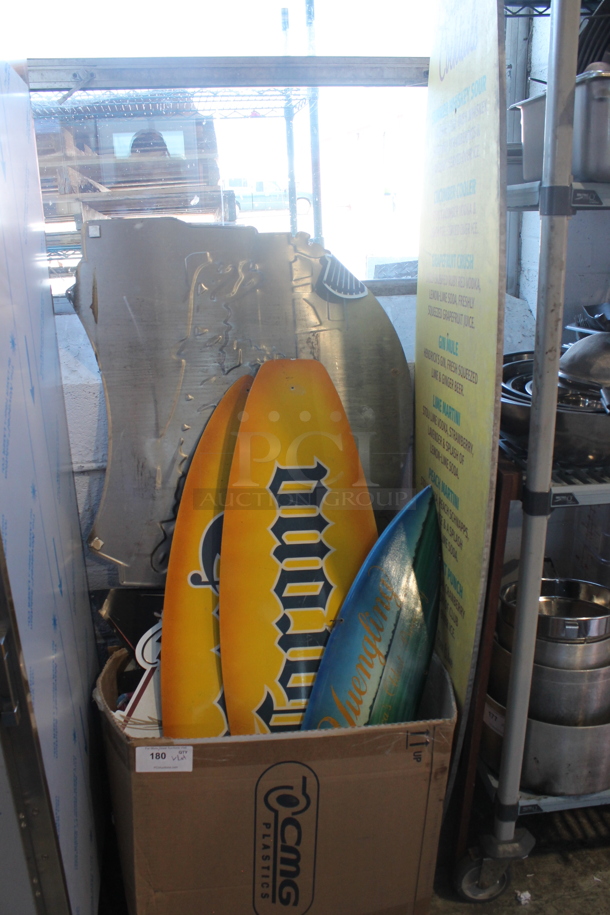 ALL ONE MONEY! Lot of Various Signs / Menu Boards In The Shape of Surfboards - Image 2 of 5