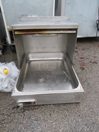 One Hatco Stainless Steel Food Warmer. 21.5X26X22