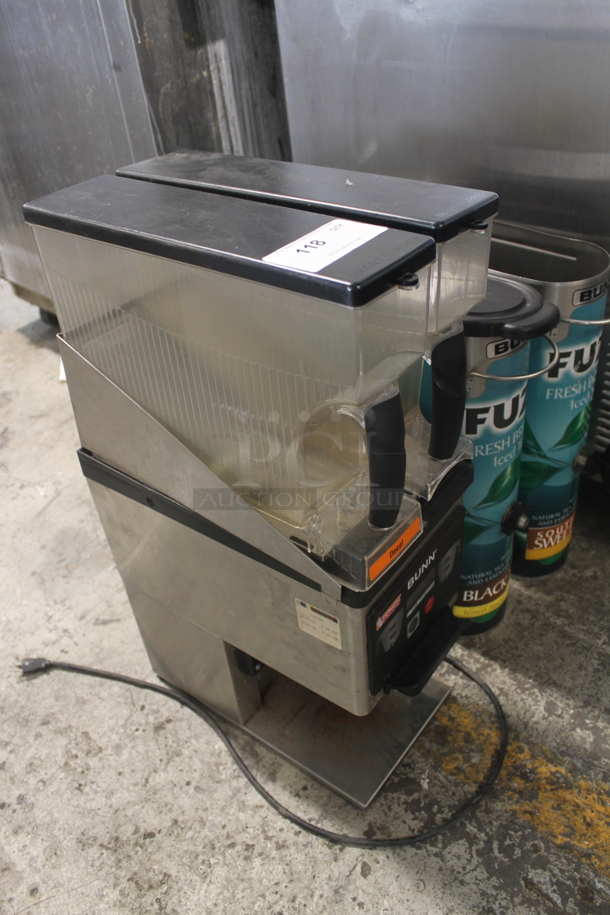 2014 Bunn Commercial Stainless Steel Electric Countertop Dual Hopper Coffee Grinder and Storage System. 120V, 1 Phase. Tested and Powers On - Image 2 of 5