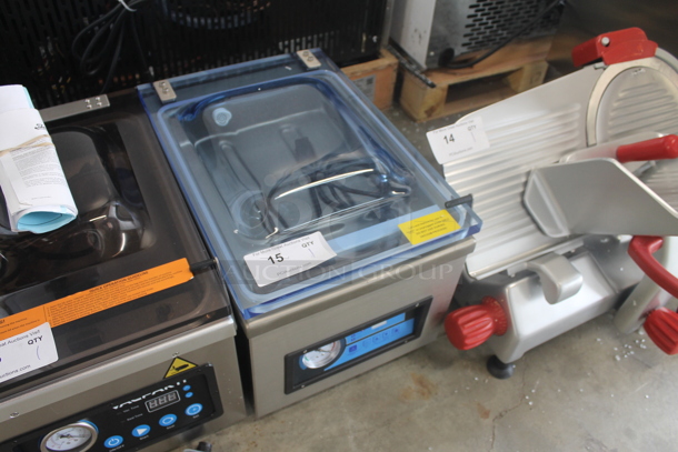 BRAND NEW SCRATCH AND DENT! 2022 Hualian HVC-260T/1A Stainless Steel Commercial Countertop Vacuum Sealer. 120 Volts, 1 Phase. Tested and Working! - Image 2 of 7