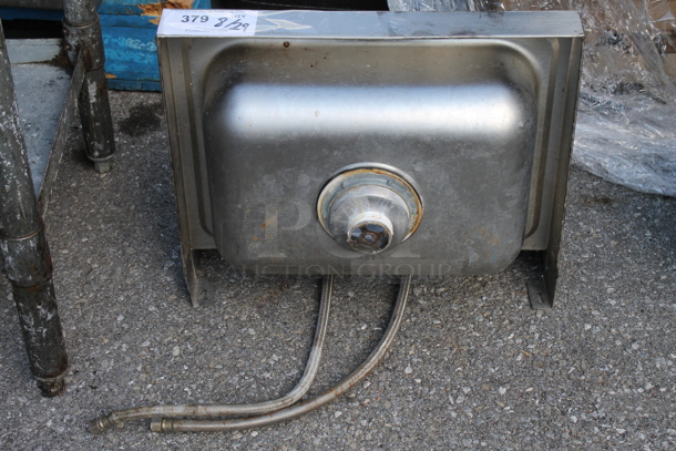 Advance Tabco Stainless Steel Commercial Single Bay Wall Mount Sink w/ Faucet and Handles. - Image 5 of 5