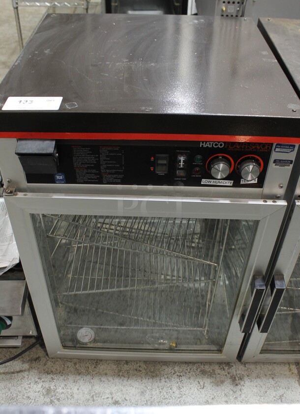 Hatco Metal Commercial Heated Holding Merchandiser Display Case w/ Metal Rack. 120 Volts, 1 Phase. Tested and Working!
