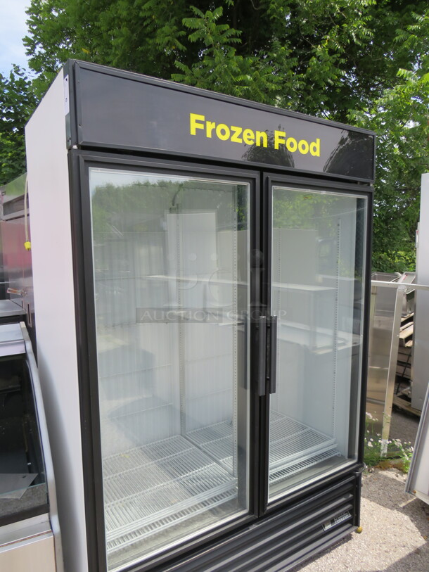 One True 2 Door Glass Display Freezer With 8 Racks. Model# GDM-49F-LD. 115/208-230 Volt. 1 Phase. 53.5X30X79. - Image 2 of 4