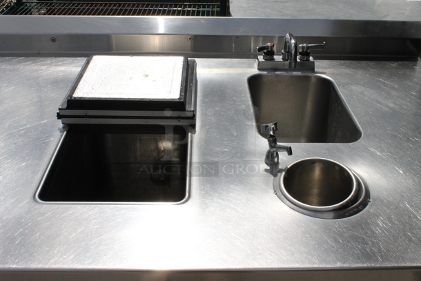 Stainless Steel Commercial Ice Cream Station w/ Freezer, Sink Basin and Under Shelves. Cannot Test Due To Missing Power Cord - Image 2 of 6