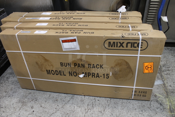 BRAND NEW IN BOX! Mix Rite MPRA-15 Metal Commercial Heavy Duty Bun Pan Rack.  - Image 2 of 4