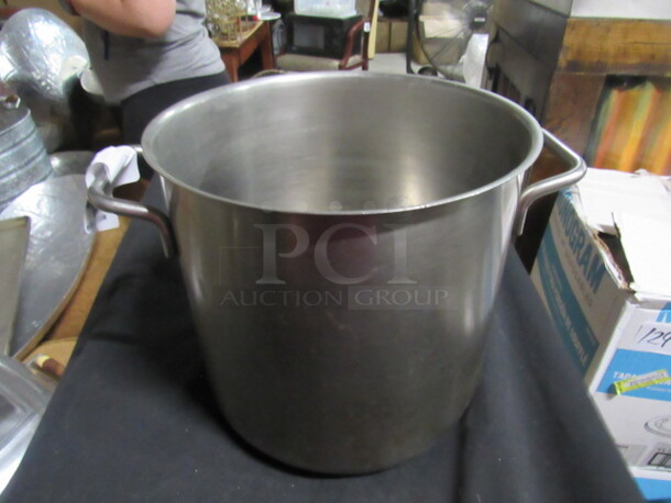 One 10X10 Inch Stainless Steel Stock Pot.