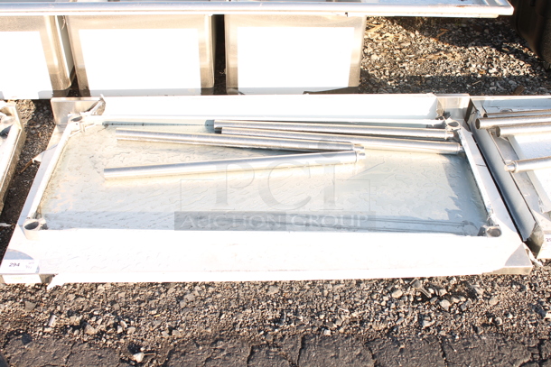 BRAND NEW SCRATCH AND DENT! Stainless Steel Tabletop, Under Shelf and 4 Legs - Image 1 of 2