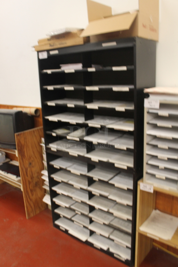 Black Filing Shelving Unit. - Image 3 of 3