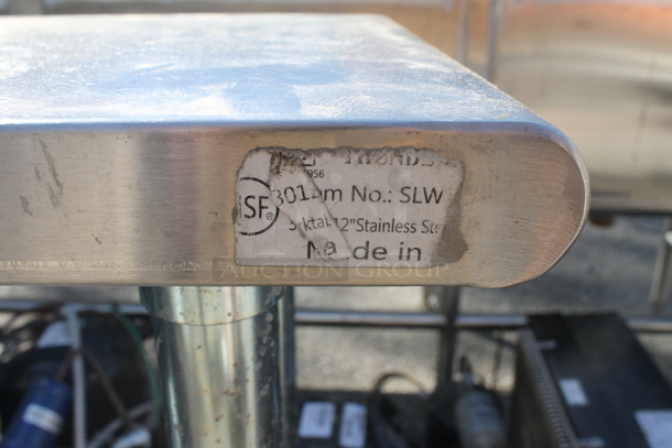 Commercial Stainless Steel Work Table With Undershelf on Galvanized Legs. - Image 4 of 4
