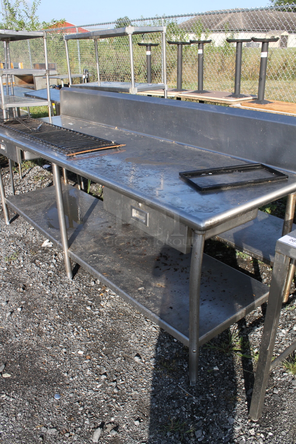 Stainless Steel Commercial Table w/ Under Shelf, Drawer and Back Splash. - Image 2 of 4