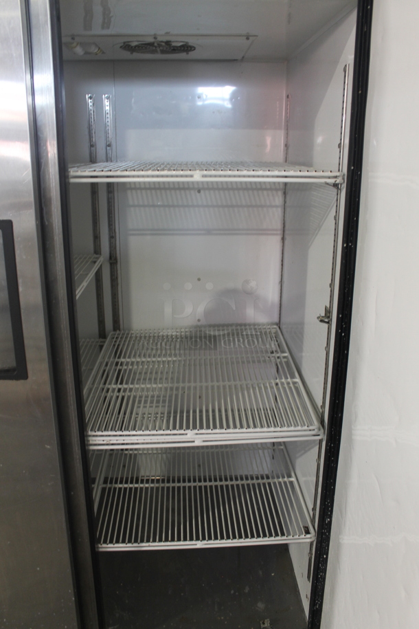2015 True TG2R-2S Stainless Steel Commercial 2 Door Reach In Cooler w/ Poly Coated Racks on Commercial Casters. 115 Volts, 1 Phase. Tested and Working! - Image 6 of 8