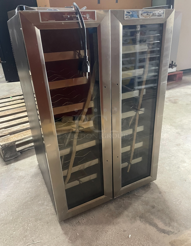Whynter 32 Bottle Dual Zone Wine Cooler/ Brand New, dent on the top - Image 1 of 3