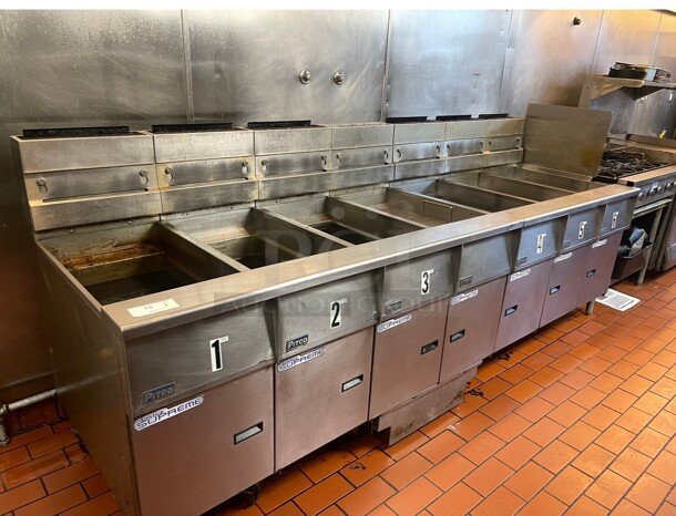 Certified Working Pitco SSH55 50LB. 80,000 BTU Deep Gas Fryer With Filtration System - Image 1 of 5