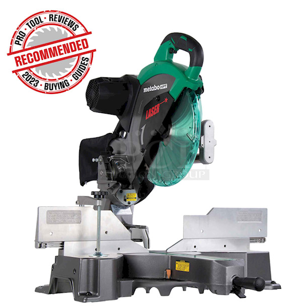 OUTSTANDING! Metabo HPT C12RSH2(S) 12 Inch Sliding Dual Compound Miter Saw with Laser Marker, 15amp AWARD: Rated Best Miter Saw for the Money for Pros by Pro Tool Reviews. 25-1/2