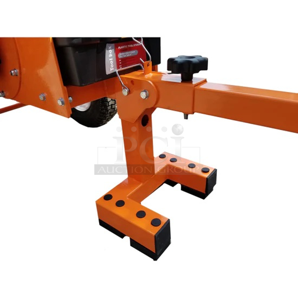 **THIS ITEM IS A LIGHTLY USED RETURN** Kohler PowerKing PK0915 5-Inch 14 HP Tow-Behind Chipper Shredder -. Serial Number: 5109803988. - Max Output: 14 HP at 3600 RPM - Blade Speed: 2530 RPM  - Principal axis rotation direction: counter-clockwise - Max. Chipping Capacity: 5.75 inches - Engine Type: Kohler 14HP CH440 OHV4-stroke - 
Towable with a toolless removable tow bar - Image 10 of 11