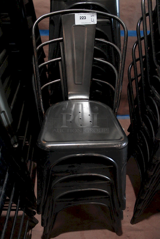 FDW Restaurant Dining Chairs, Indoor/Outdoor, Metal, 18 Inch Seat Height. 4x Your Bid - Image 6 of 6