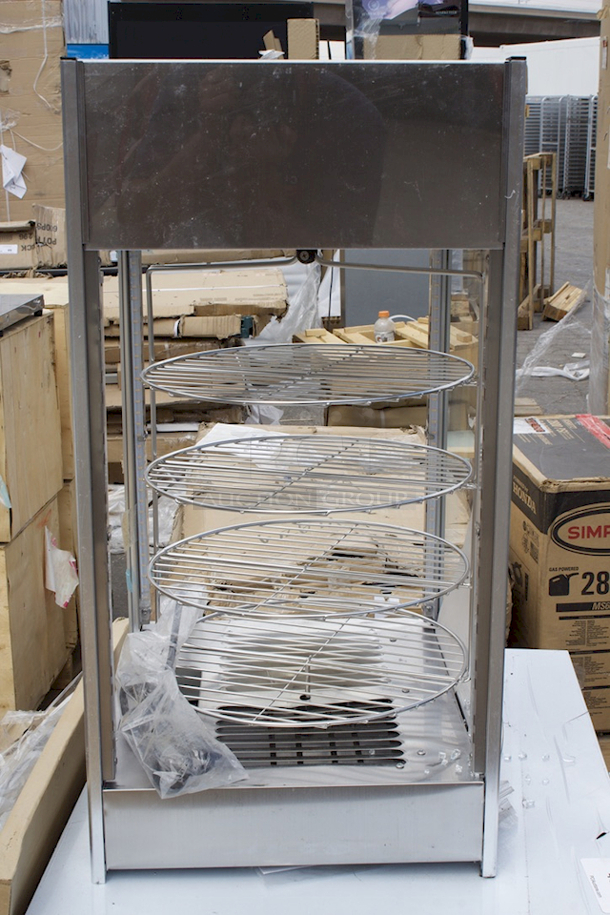BRAND NEW SCRATCH & DENT! ServIt PDW12D1 12" Full-Service Pizza Warmer with 4-Shelf Rotating Rack. 120v. Glass Is Broken - Image 3 of 6