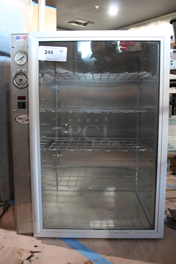 Alto Shaam 500-PH/GD Halo Heat® Pizza Holding Cabinet, (1) glass door, on/off power switch, adjustable thermostat, 120v. In Working Order When Last Used.23-1/4" x 20-3/4" x 30-7/8"  - Image 4 of 6